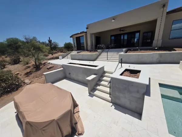 Desert landscaping — Arizona backyard by DCM Pools