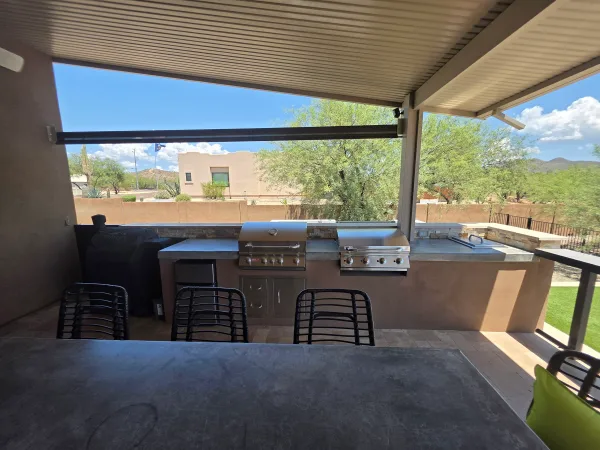 Pergola and outdoor kitchen — DCM Pools and Construction, Arizona