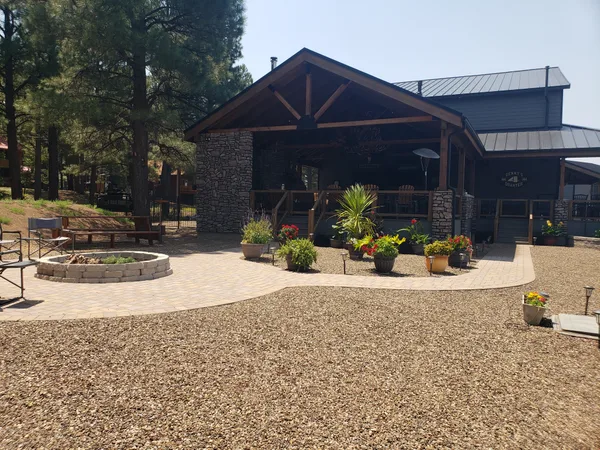 Desert landscaping — Arizona backyard by DCM Pools
