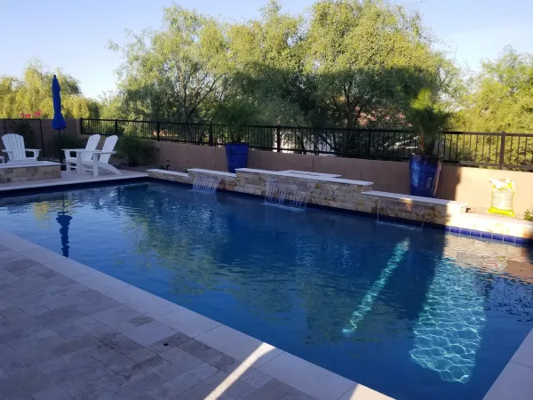 Pool with water feature — DCM Pools and Construction