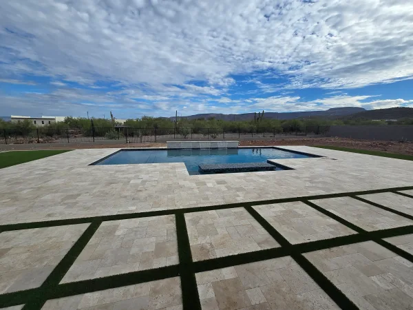 Custom pool with paver deck — DCM Pools Arizona