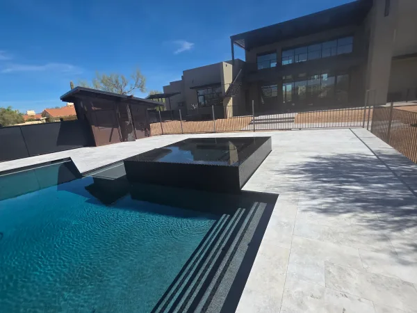 Custom pool — Arizona desert backyard built by DCM Pools