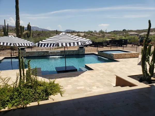 Pool with water feature — DCM Pools and Construction