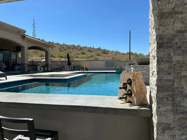 Custom pool — Arizona desert backyard built by DCM Pools