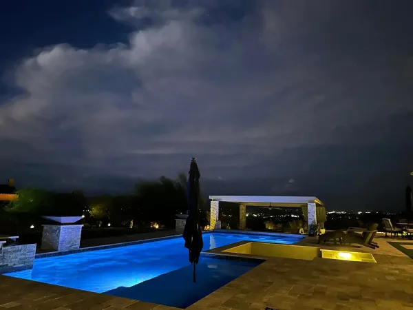 Custom pool with spa and fire feature — DCM Pools and Construction, Arizona