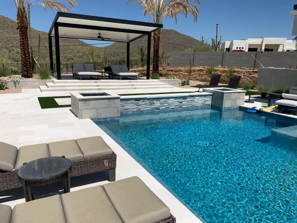 Custom pool with paver deck — DCM Pools Arizona
