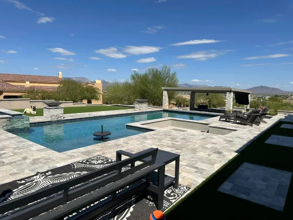 Custom pool — Arizona desert backyard built by DCM Pools